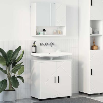 vidaXL - Badkamermeubel - Set - 2 - st - Wit - 61 - x - 35 - x - 64 - cm