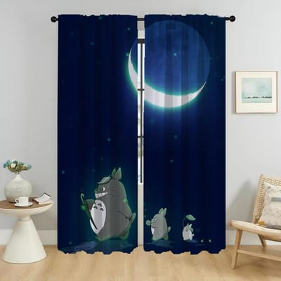 TOTOROS Keukengordijnen voor Camera Huis Interieurgordijnen 2 Stuks Tule voor Slaapkamer Halloween Decoratie Shades Raamgordijn W60xH90cmx2pcs-CL