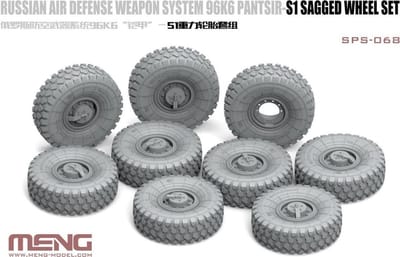 Russian Air Defense Weapon System 96K6 Pantsir-S1 Sagged Wheel Set - Scale 1/35 - Meng Models - MM SPS-068