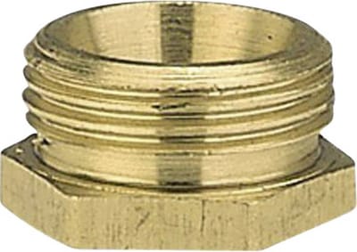 GARDENA 07273-20 Messing Schroefdraadverloopnippel 47,81 mm (1 1/2) buitendraad, 39,0 mm (1 1/4) binnendraad