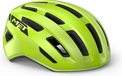 MET Miles Fietshelm Mannen & Vrouwen – Fietshelm Stadsfiets Volwassenen – E-Bike – Trekking – Maat S/M (52-58cm) – Fluor Yellow Glossy (Geel)