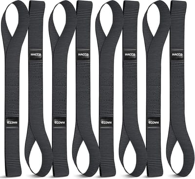 8 stuks zachte lus motorrijbanden 1,6 x 17 inch - 1700 lbs breuksterkte, zware spanlussen voor ATV, UTV en crossmotor