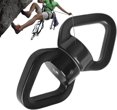 Draaibare hangmat voorziening - Yoga draaier - Yoga en ontspanning - Robuust aluminium - 30kN capaciteit - Zwart