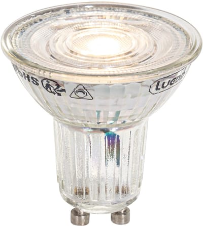 LUEDD GU10 50mm dimbaar in Kelvin LED lamp helder 4.9W 400 lm 2200-3000K