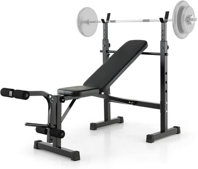 Gewichtsbank Set - Fitness Station - Kracht Training - Verstelbaar & Opvouwbaar - Tot 200kg - Zwart