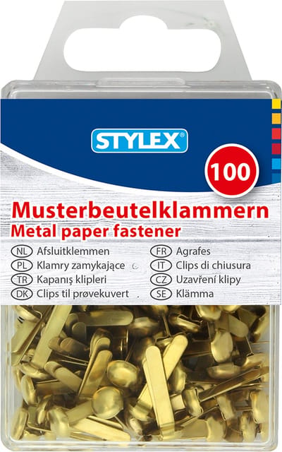 Stylex - 100 stuks Splitpennen 18mm koper/brons 7mm kop - Splitpennen Knutselen - Splitpennen Hobby - Afsluitpennen