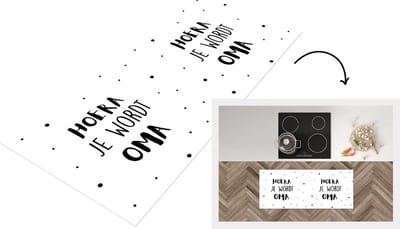Keukenloper - Loper keuken - Quotes - 'Hoera je wordt oma' - Spreuken - 120x50 cm - Keukenloper vinyl