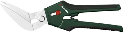 Parkside Tapijtschaar - Ergonomisch gevormde 2-componenten greep - Voor het snijden van karton en tapijt - Incl. handgrootte-instelling - Incl. veiligheidsvergrendeling
