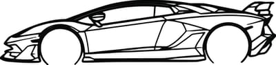 Lamborghini Aventador wanddecoratie - Auto muurdecoratie- 78x22cm - Lamborghini - Zwart - Mancave - Wanddecoratie - Kunst - Houten Lamborghini Aventador wandbord - supercar - sportwagen