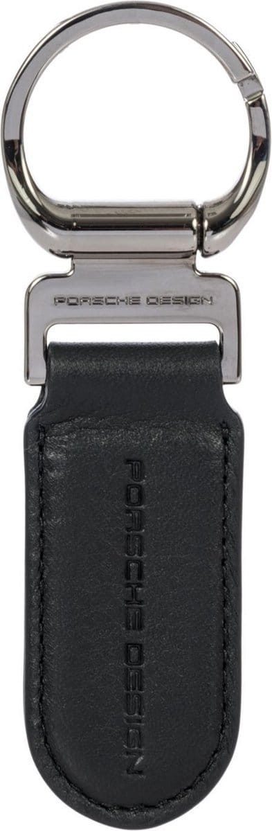 PORSCHE DESIGN Sleutelhanger Keyring Oval Black Zwart