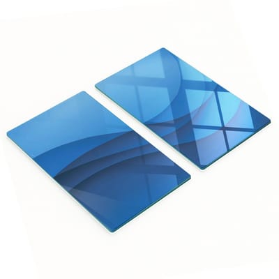Multifunctionele decoratieve glazen keukenplanken met golfpatroon, 2x30x52 cm