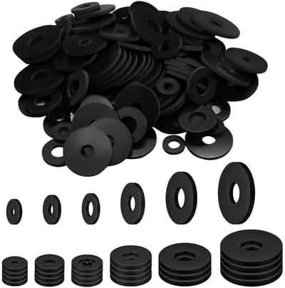 Allecto - 120 Stuks Rubberen Sluitringen - Platte Afdichtingen - Ideaal voor Huishoudelijke Apparaten - Multifunctioneel - Geschikt voor Kranen en ...