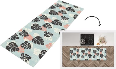 Keukenloper - Loper keuken - Bladeren - Monstera - Hawaii - Patronen - 150x50 cm - Keukenloper vinyl