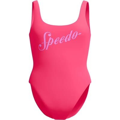 Dames zwempak uit 1 stuk Speedo Logo Deep U-Back