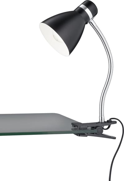 REALITY HARVEY - Klemlicht - Zwart mat - excl. 1x E27 4W