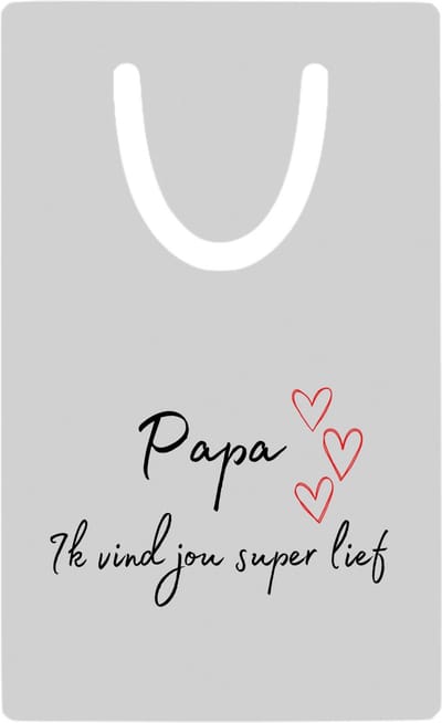 Hacebo® - papa ik vind jou super lief metalen boekenlegger - Vader - de liefste papa - vader cadeautjes - vaderdag - verjaardag - geschenk - kado Bladwijzer boekenleggers - 7.6 cm x 5cm