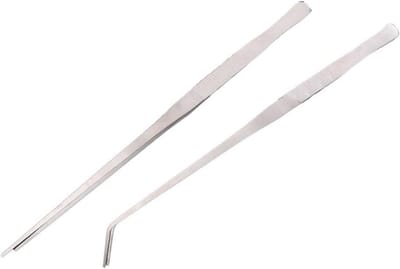 Pincetten Set - Aquarium Tangen - Planten Verzorgen - Roestvrij Staal - 48 Cm - Zilver