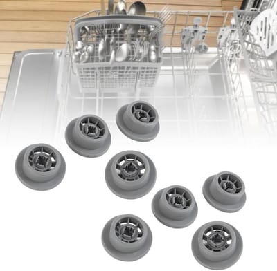 Vaatwasser Wielen - Onderdelen Rek - Vaatwasser Reparatie - Stabiel Plastic Materiaal - 8 Stuks - Zwart