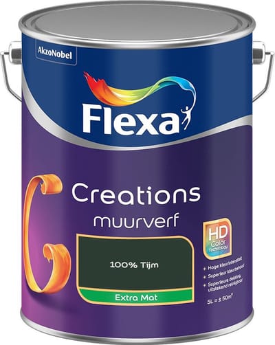 Flexa - Creations Muurverf Extra Mat - 100% Tijm - Mengverf - 5 L