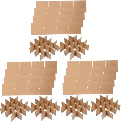 Verhuisdozen Verdelers - Doos Scheidingswand - Kwetsbare Spullen Verpakken - Golfkarton Materiaal - 33.5 cm - Bruin