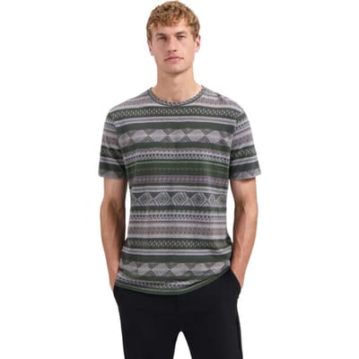 No Excess T-shirt Crewneck Allover Jacquard Grey Melange Talla: XXXL | Camisetas con Decoración Impresa Outlet | Hombre | Gris