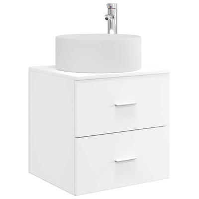 vidaXL Wandgemonteerde wastafelmeubel Wit 49,5 x 44,5 x 65,5 cm