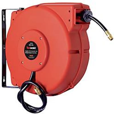 Slanghaspel CEMO, kunststof, voor perslucht, gesloten, max. 20 bar, slanglengte 15m, B 500 x D 420 x H 210 mm