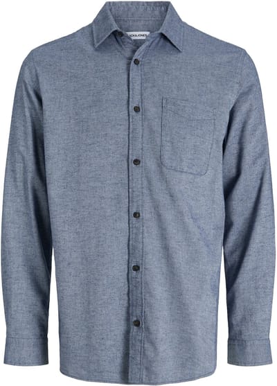 JACK&JONES ESSENTIALS - JJECLASSIC MELANGE SHIRT L/S NOOS Heren Overhemd