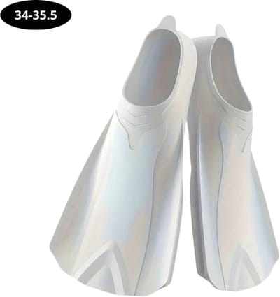 Bovista Zwemvliezen Voor Kinderen & Volwassenen - Flippers - Zwemflippers - Snorkelset - Wit - Maat 34-35.5