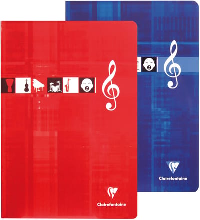 Clairefontaine muzieknotitieboek, geniet/geruit, 240 x 320 mm