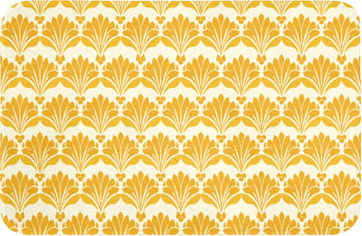 WC mat 60x40 cm - Antislip - Patroon - Motief - Geel - Toiletmat - Vloermat - Douchemat - Toilet tapijt - Toiletmatten