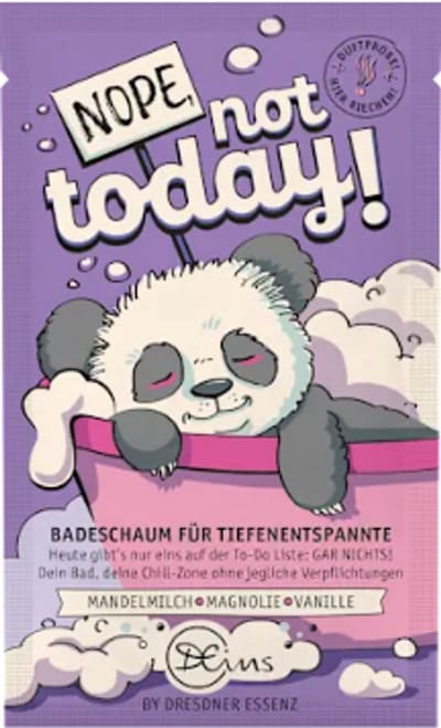 Badschuim Nope, not Today | Amandelmelk, Magnolia & Vanille - 1x 60g | Badschuim Dresdner Essenz - Speciaal voor een heerlijk ontspannend bad