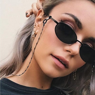 WiseGoods Luxe Brillenketting Dames - Brillenkoord - Brillen Koord - Bril - Accessoires Zonnebril - Voor Zonnebrillen - Zwart