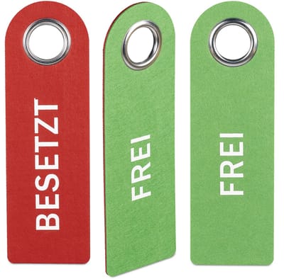 6x Deurhanger bezet vrij - door hanger - set - deurbordje niet storen
