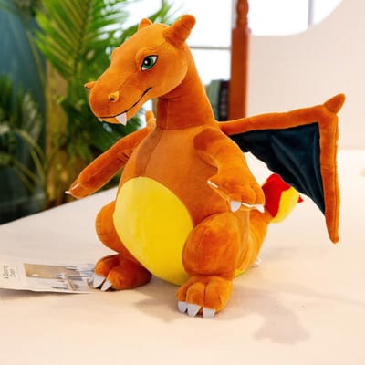 Groot formaat Pokemon Charizard Dragonite Anime Figuren Poppetje Knuffeldieren Pluche Speeltje Kawaii Kamerdecoratie Speeltje Kerstcadeau voor Kinderen 30cm oranje