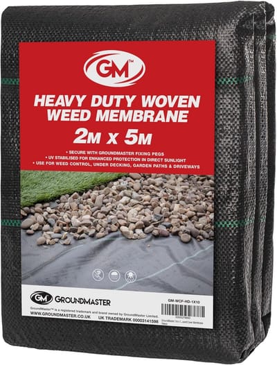 Bodembedekking - Onkruiddoek Membraan - Onkruid Vrij Houden - Waterdoorlatend - 2x5 meter - Zwart