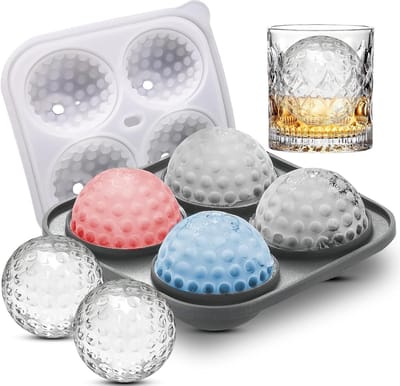 Grote Herbruikbare Siliconen IJsblokjesvorm voor Rond IJs, Perfect voor Whiskey en Sap
