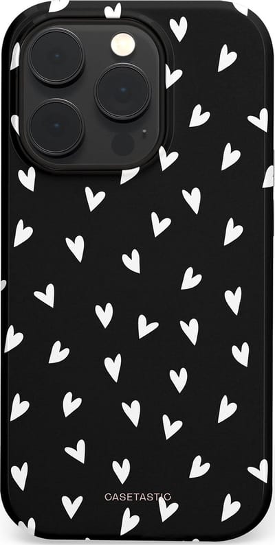 Casetastic Hoesje Geschikt voor Apple iPhone 14 Pro Magsafe - Stijlvolle Beschermende Duo-layer Case - Stippen Hart