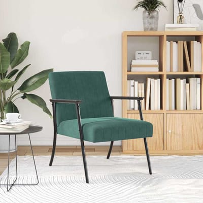 vidaXL Fauteuil Donkergroen 59 x 75 x 78 cm Fluweel