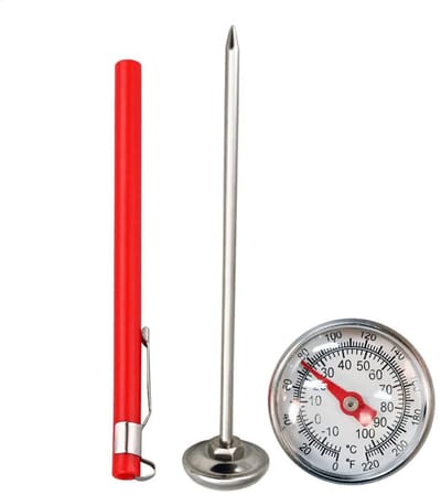 Bodemthermometer Roestvrij - Grondmeter Compostmeter - Planten Verzorgen - Hoge Precisie Meting - 127 x 25 cm - Zilverkleurig