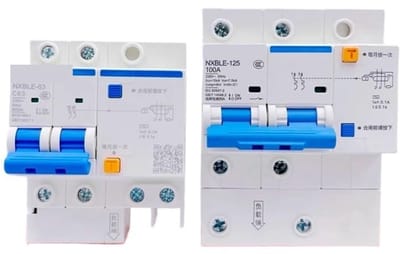 Aardlekschakelaar - Veiligheidsschakelaar - Elektrische Beveiliging - Thermo-magnetisch - 100mA - Grijs