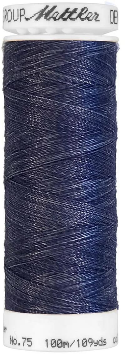 Amann Mettler Denim Doc 75 Gemeleerd Navy Blue