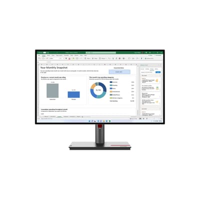 Lenovo ThinkVision P27h-30 LED-monitor Energielabel F (A - G) 68.6 cm (27 inch) 2560 x 1440 Pixel 16:9 4 ms DisplayPort, HDMI, Audio-Line-out, USB-A