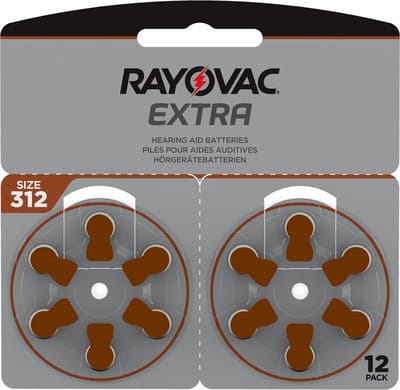 Rayovac Extra 312 hoorbatterijen 12 stuks