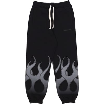 Lichtgewicht heren trainingsbroek Flames broek zwart/grijs