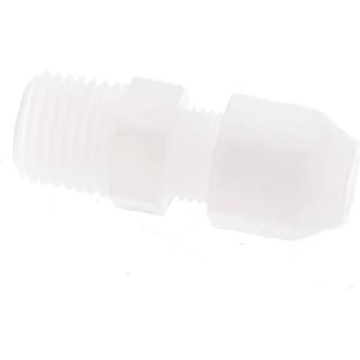 4x6mm & R1/4'' PVDF rechte slangkoppeling met buitendraad 10bar/145psi