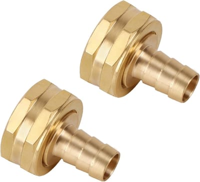 2 Stuks Messing 1/2" PEX naar 3/4" GHT Vrouwelijke Slangverbinder, Duurzame Levenslange Koppeling voor Reparatie en Verbinding