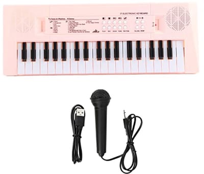 Elektrisch Piano - Mini Keyboard - Muziek Leren - 37 Toetsen - 41x15cm - Roze