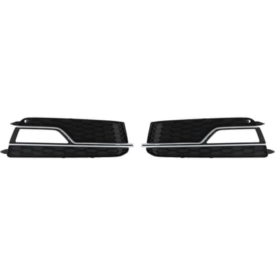 2 stuks Onderste Grille Voorbumper 8T0 807 681 M P Zwart Chroom Plaat Geschikt voor S5 2013 2016 black