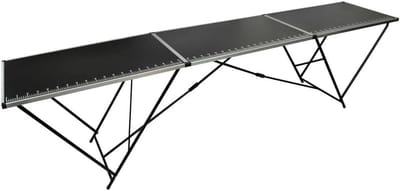 Opvouwbare behangtafel - Werktafel vouwbaar - Muren behangen - Lichtgewicht aluminium frame - 300 x 60 cm - Zwart